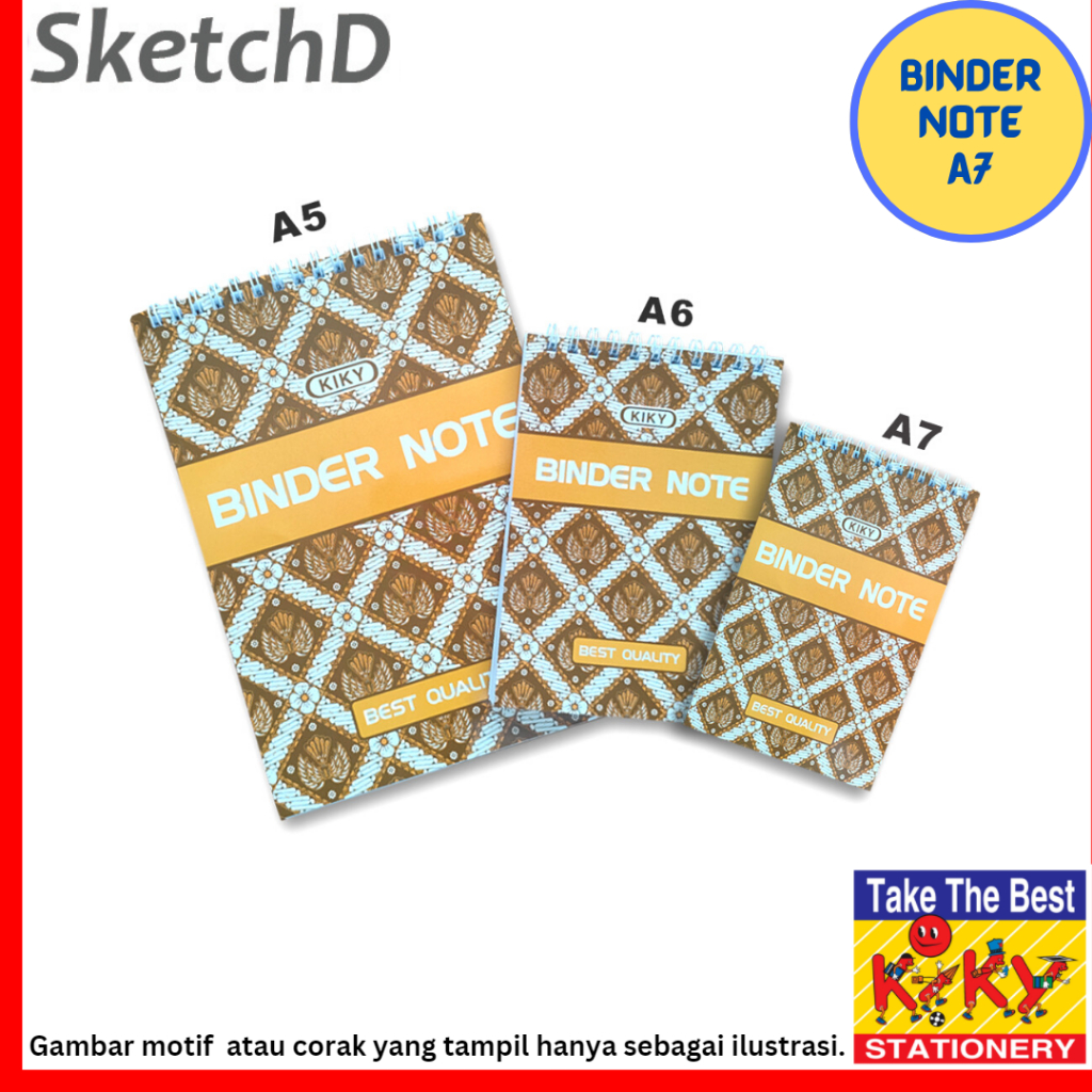

Buku Catatan - Binder Note book Spiral atas Kiky A7