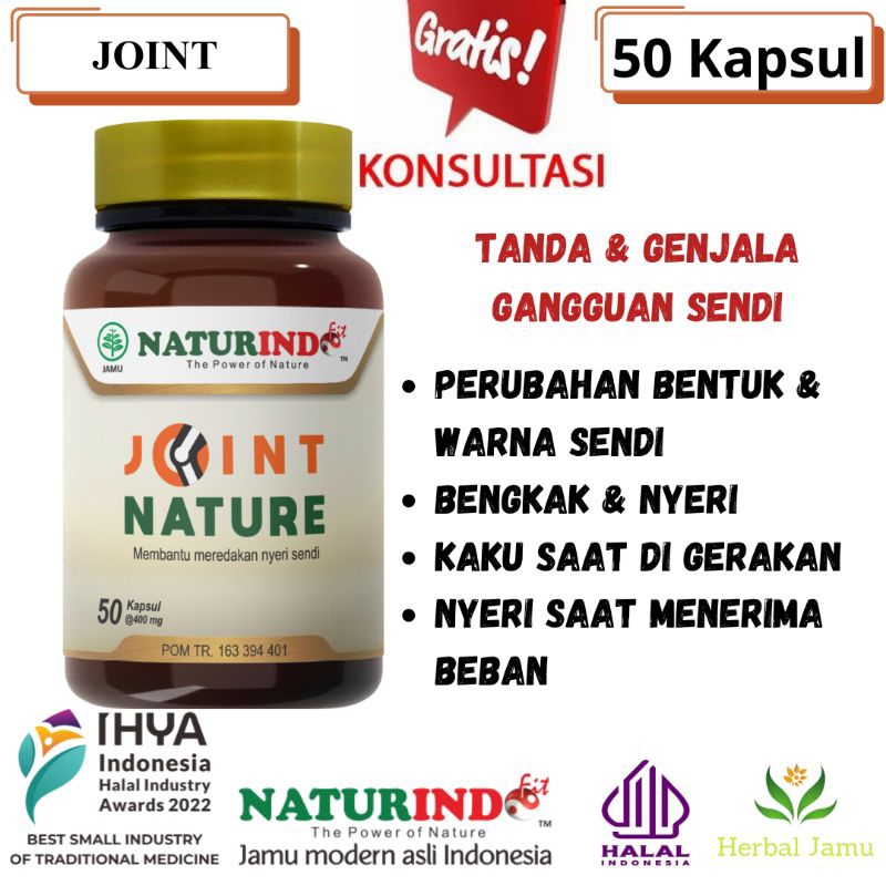 Joint nature, Meredakan nyeri sendi,  melumasi persendian, meredakan bengkak pada sendi.