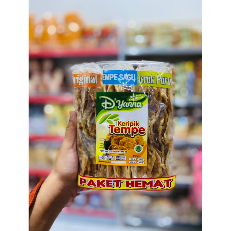 

D'YANNA KRIPIK TEMPE PAKET HEMAT ISI 3 ISI 4 ISI 5