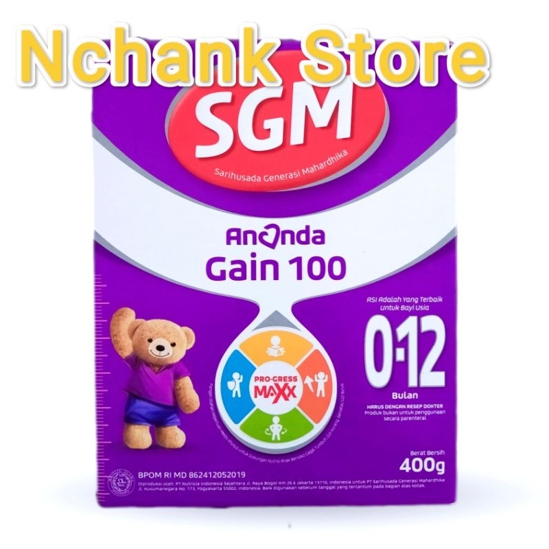 

SGM ANANDA GAIN 100 0-12 Bulan 400 Gr