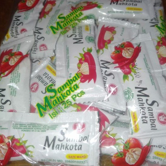 

Saus Sambal Cabe Sachet / Saos Stik Mahkota 1Pak isi 25 pcs Saus Murah