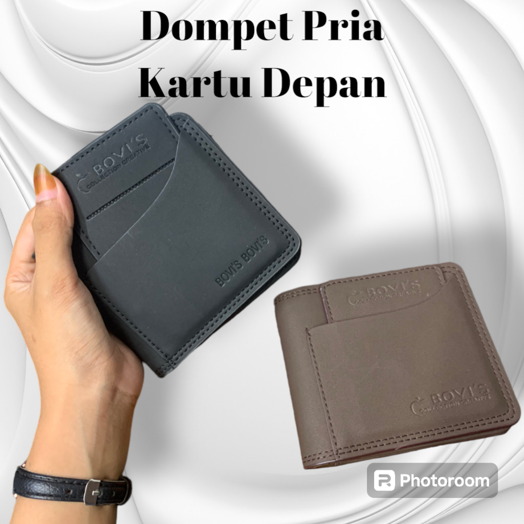 Dompet Pria Original Bovis Kulit PU Sintetis Model Distro Keren Terbaru
