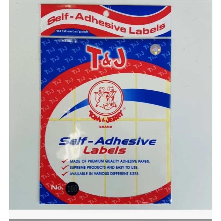 

Label Putih Tom & Jerry No 100 (1 pak / 25 pcs)
