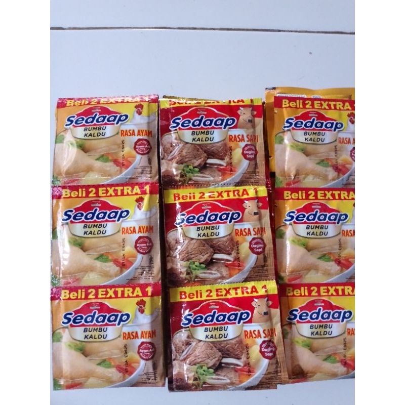 

sedaap bumbu kaldu rencengan isi 18pcs/bumbu kaldu ayam/bumbu kaldu sapi