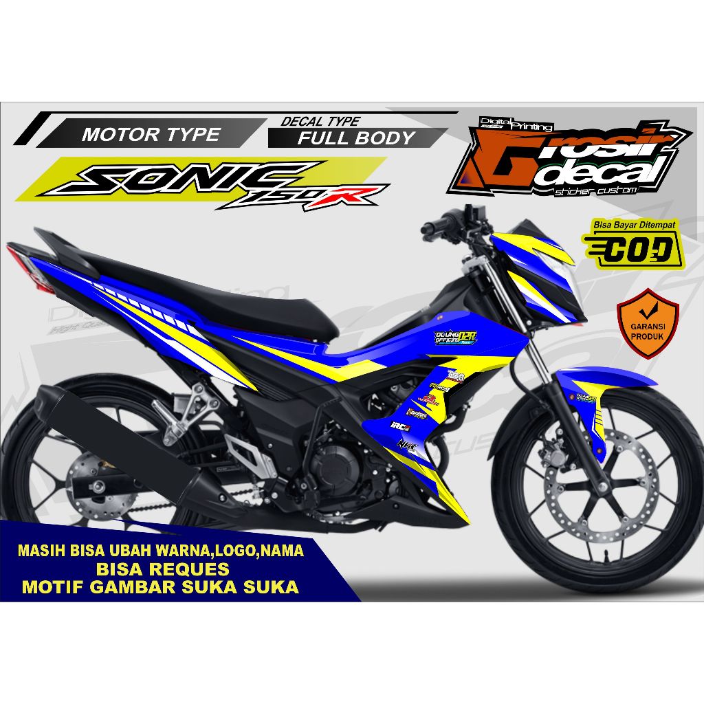 Decal Sticker Honda Sonic 150 R Full Body Free Custom