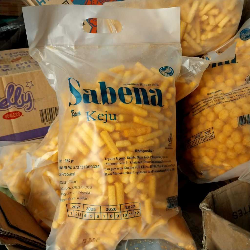 

Snack Sabena Stick Balado Jagung Bakar Keju Jajanan Kiloan 360g - Keju
