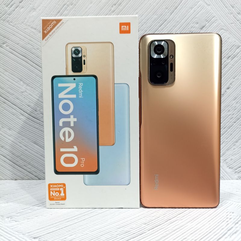 Redmi Note 10 Pro Ram 8/128 GB Handphone Second Bekas Fullset