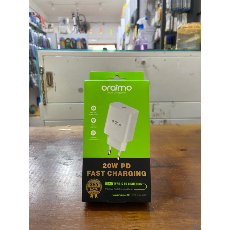 CHARGER ORAIMO OCW-E106S+CL55 USB TYPE-C TO LIGHTNING 20W FAST CHARGING