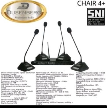 mic meja wireless dusenberg 4 mic