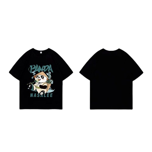 Tshirt Baju Kaos Lengan Pendek Oversize Nasalee Panda Kaos Unisex