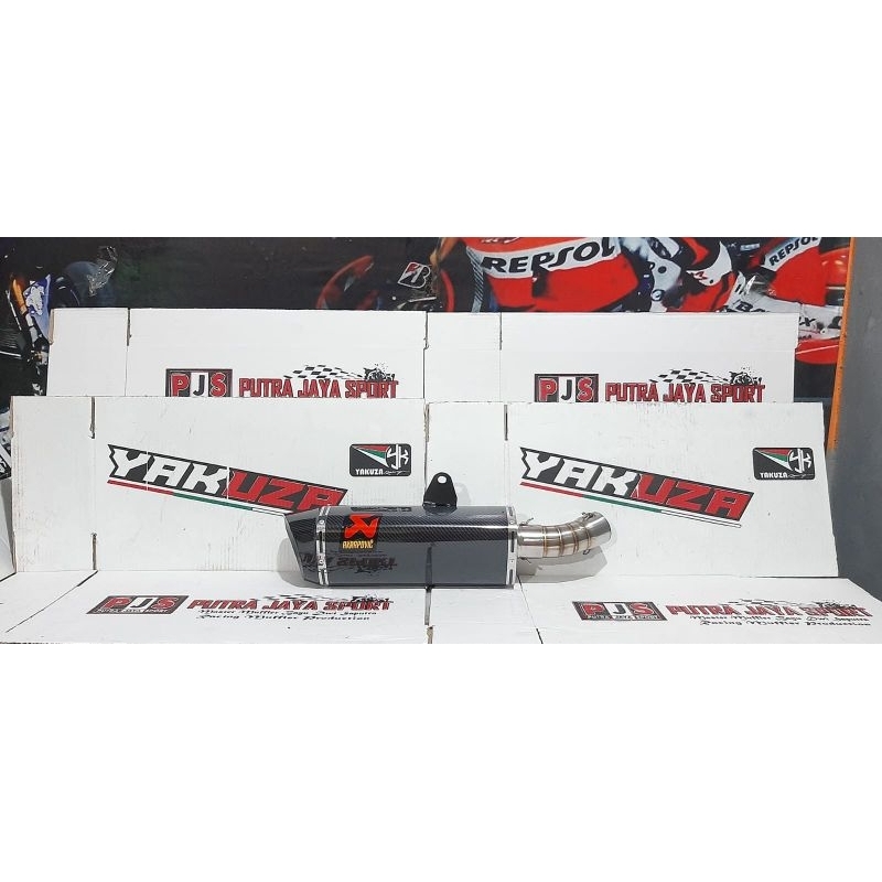 knalpot slip on akrapovic for zx636,zx6r, R6,z800 pnp tinggal pasang