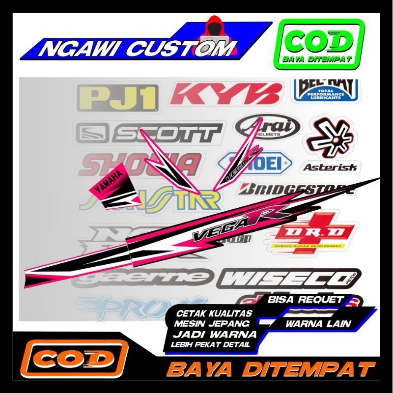 striping Yamaha Vega lama terbaru custom