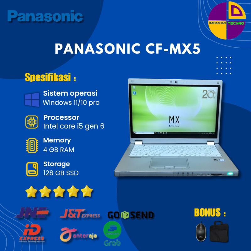 Laptop Panasonic CF-MX5 Core i5 Gen 6 Ram 4GB SSD 128GB Berkualitas