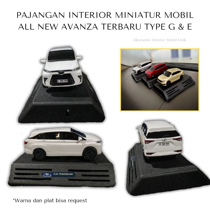 (Skala 1 : 45) Pajangan Interior Mobil Miniatur All New Avanza Terbaru G & Veloz