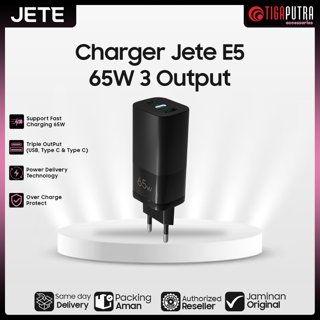 JETE Charger E5 65W 3 Ouput