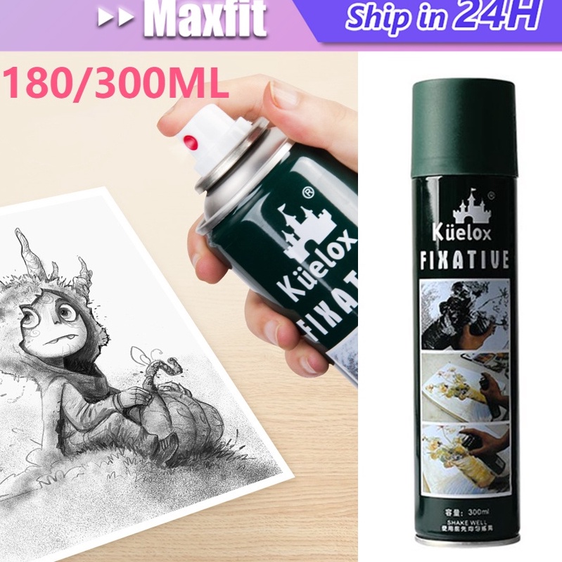 

ART J8J 3ML KUELOX Fixative Spray Lukis Drawing Professional Spray Varnish Lukisan Pelindung Lukisan Pensil Painting