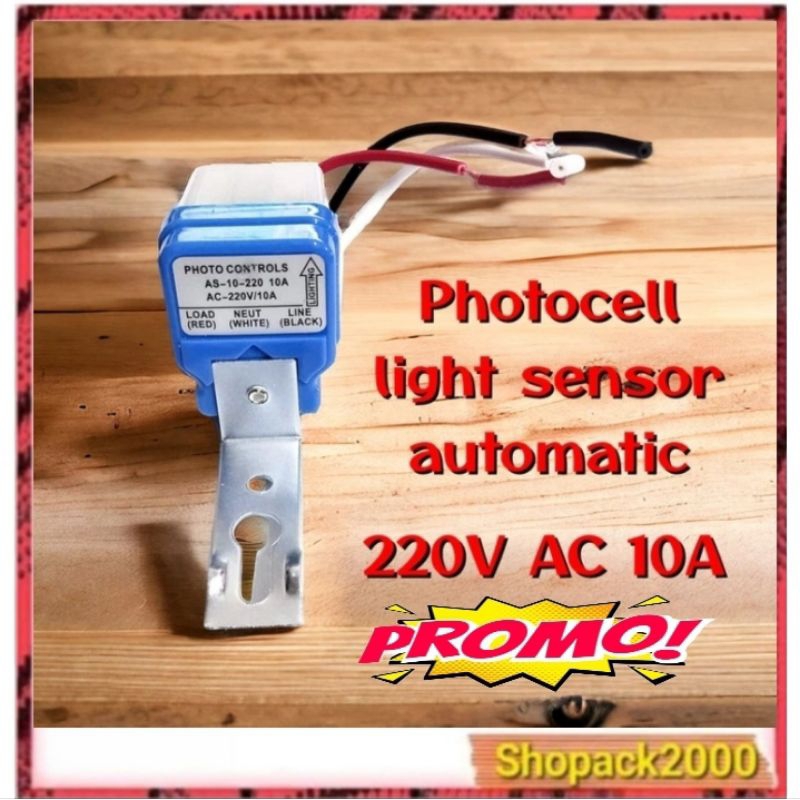 Photocell Control light sensor 10A 220V Alat Sensor Cahaya Otomatis