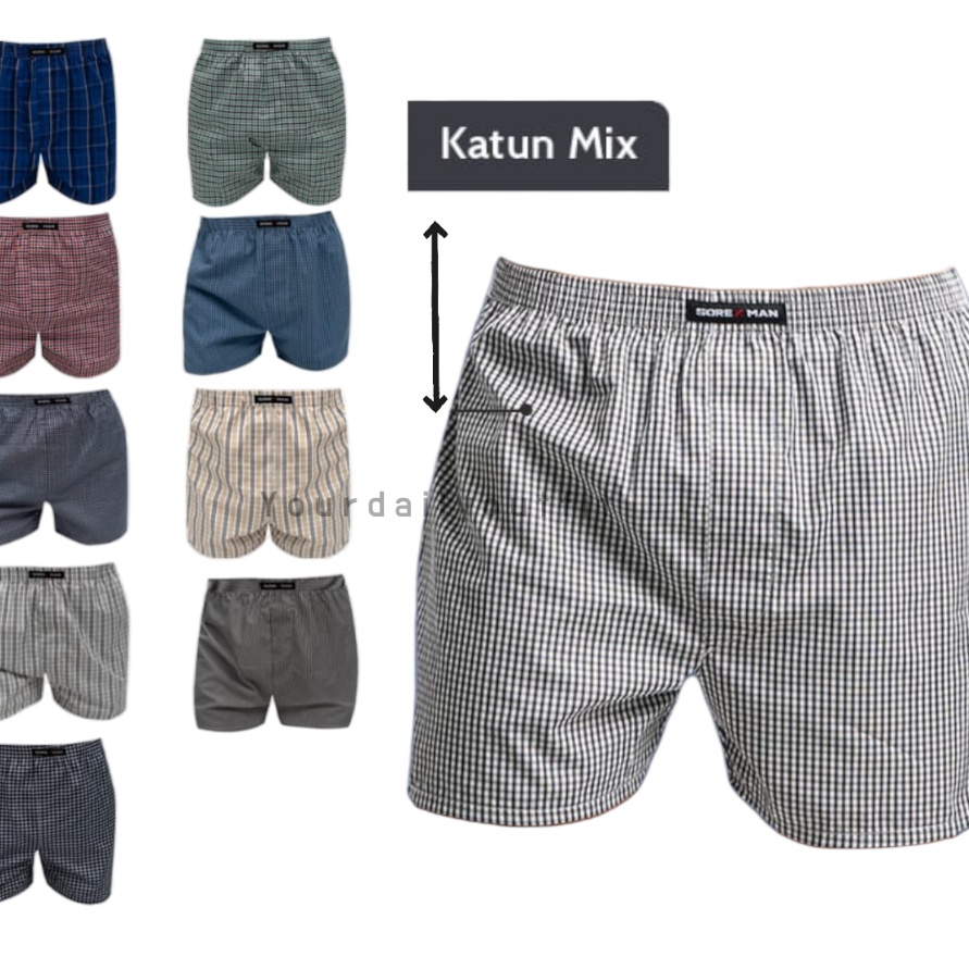 Terlaris Sorex Celana Pendek Boxer Pria  Celana Dalam Boxer Pria  Boxer Pria Sorex Katun Berkualitas