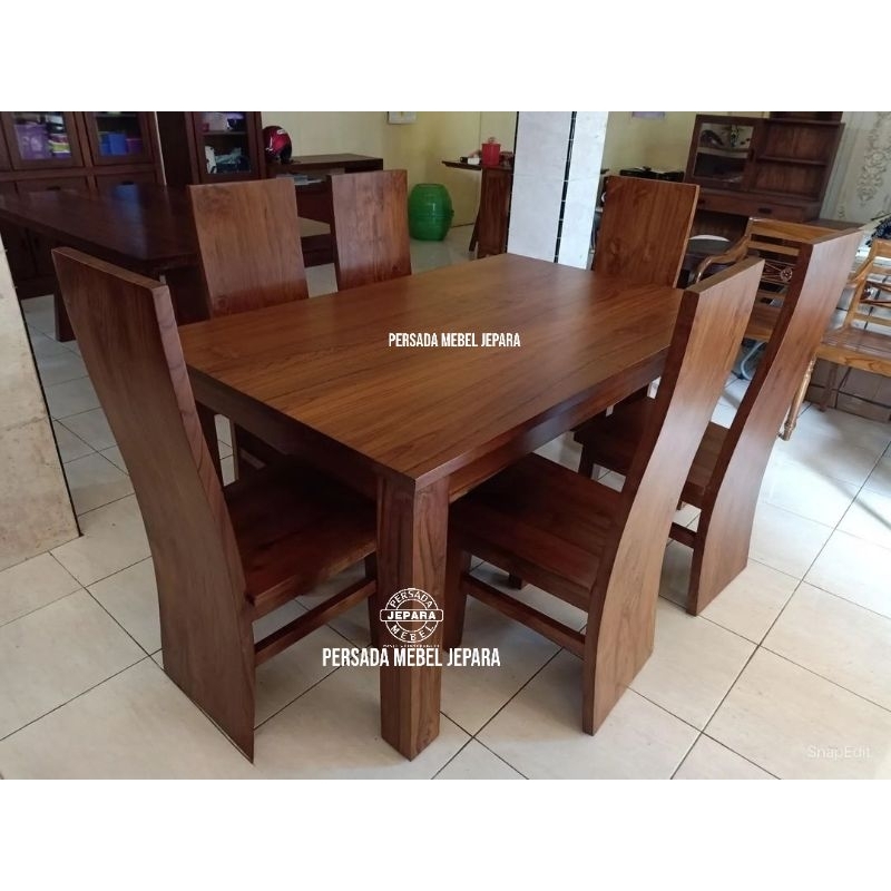 Meja makan trembesi / Meja makan minimalis / Meja makan / Meja / Kursi trembesi / Kursi makan / Kurs