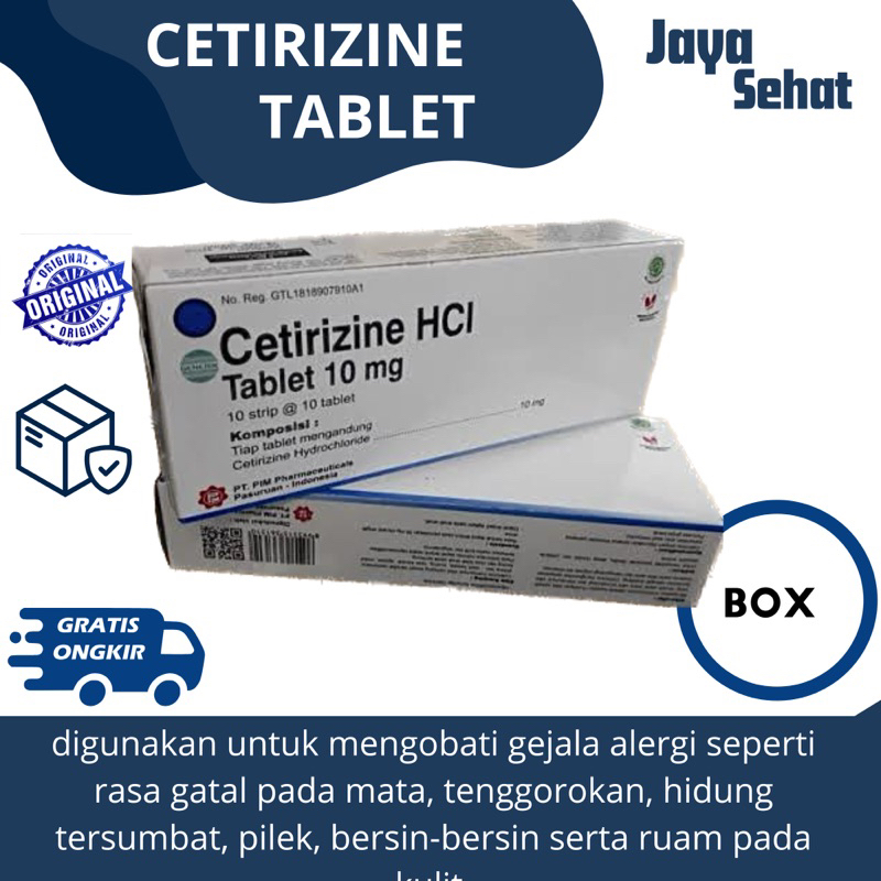Cetirizine Tablet Obat Alergi