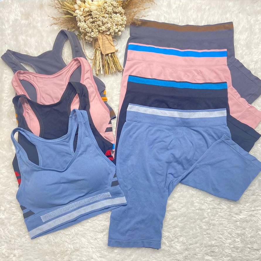 Beli OKEY BELIBS933 Set Celana Bra setelan wanita Gym Fitness Running Clothes Olahraga Wanita