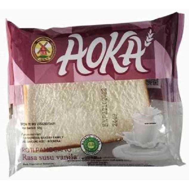 

aoka roti panggang 65 gram rasa susu