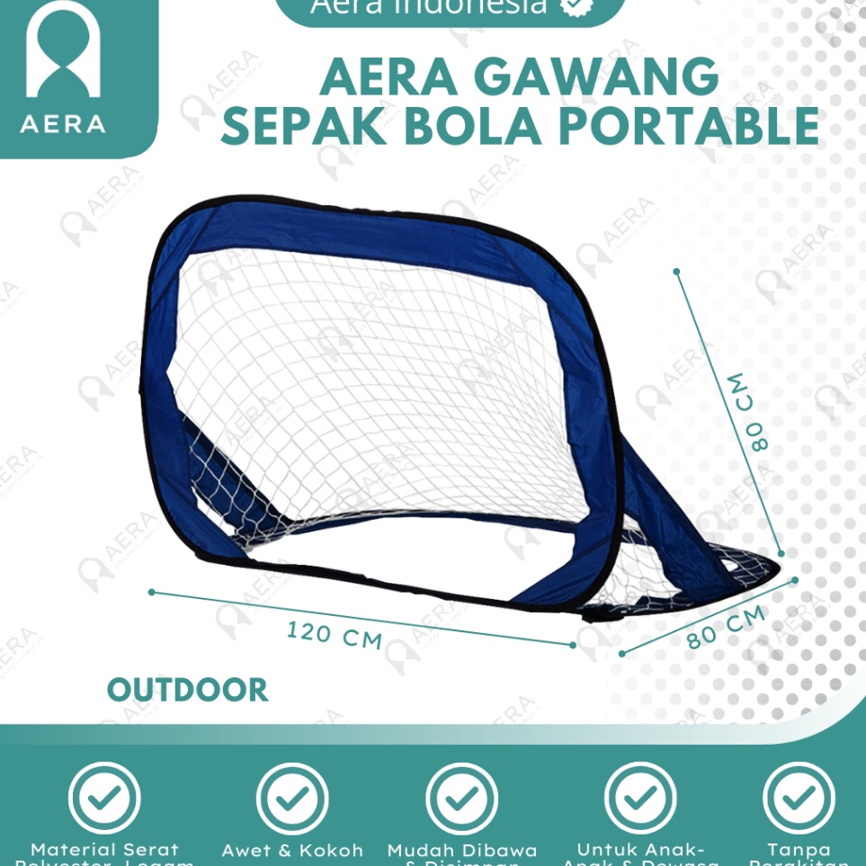 ART P7L4 AERA Gawang Sepak Bola Portable  Gawang Lipat Anak  Soccer Game Mini Sepak Bola Portable  G