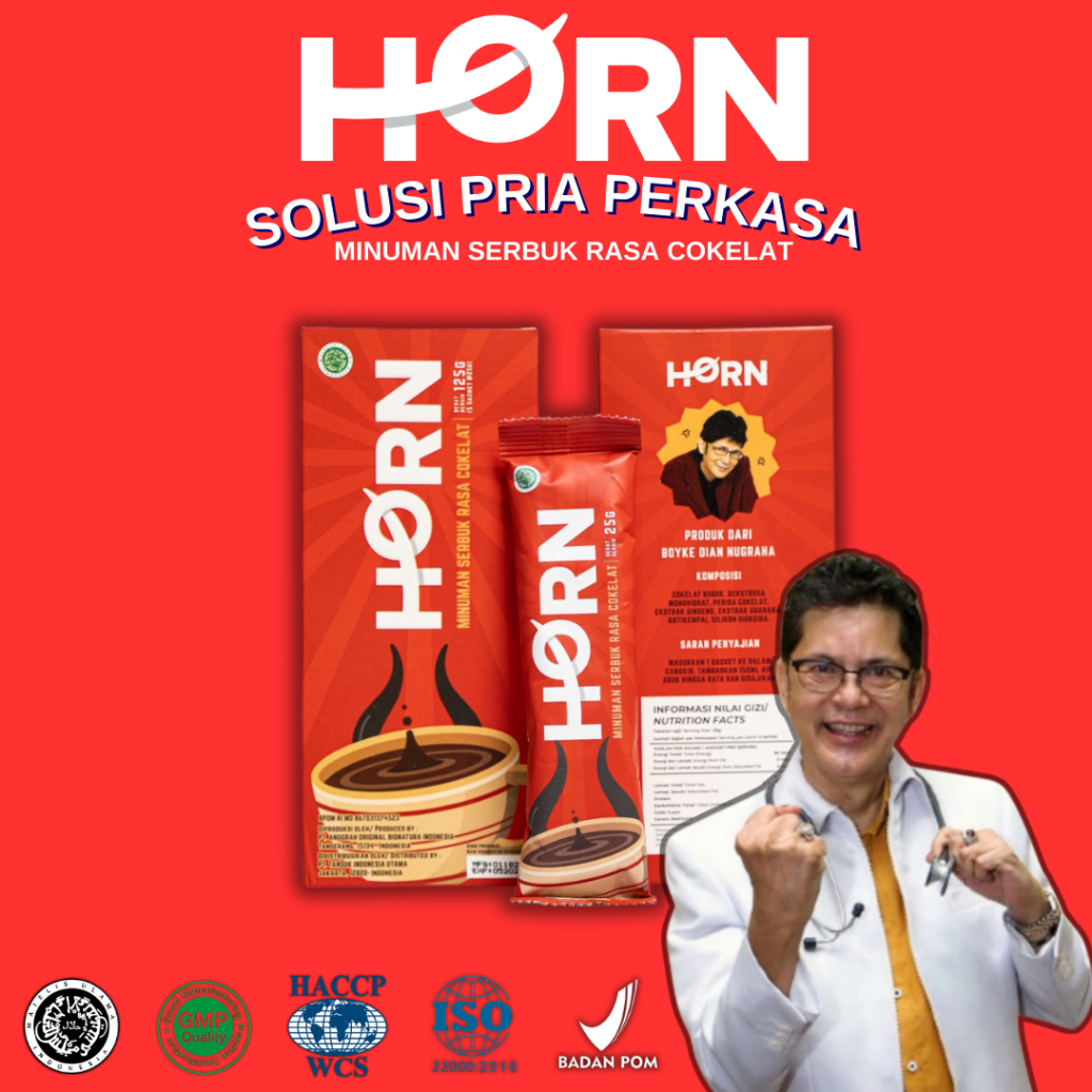

Coklat HORN - Minuman Coklat Stamina Pria BOX isi 5 sachet ASLI