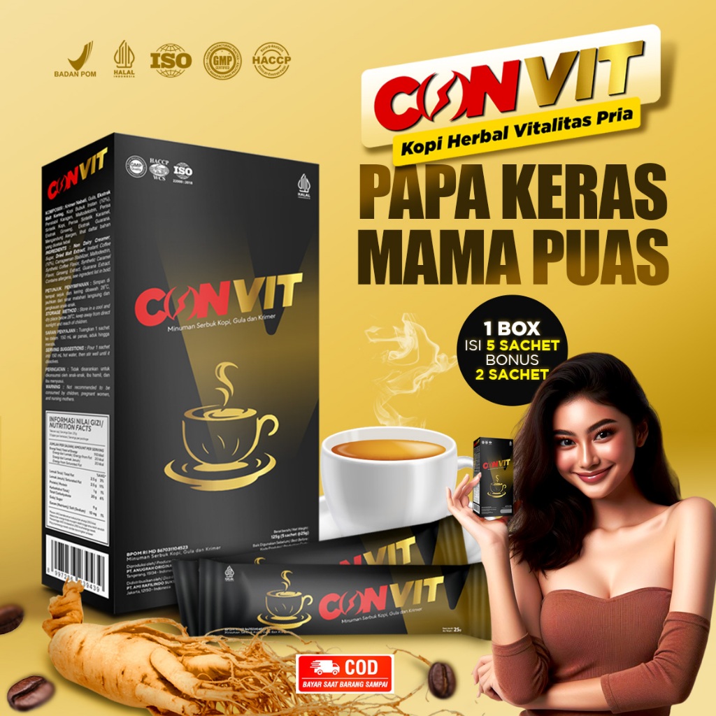 CONVIT Coffee, MENINGKATKAN STAMINA DAN VITALITAS PRIA DEWASA KUAT TAHAN LAMA AMPUH PRIVASI TERJAGA