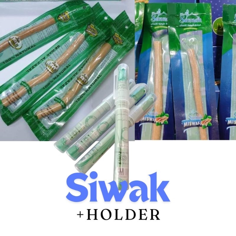 Kayu Siwak Miswak merk random | Holder Siwak | Siwak Basah dan Siwak Kering