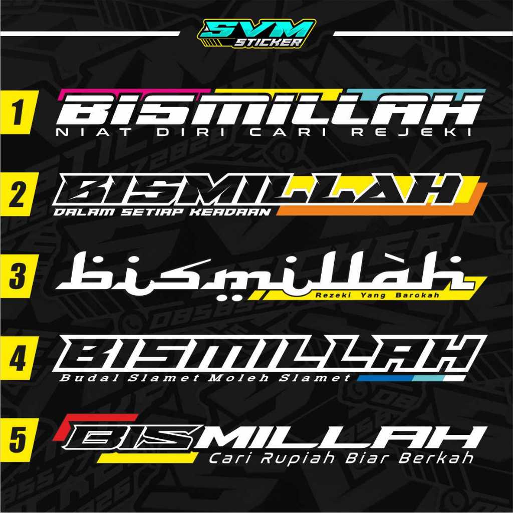 [VIRAL] CUTTING STICKER BISMILLAH / STIKER TULISAN BISMILLAH KACA DEPAN MOBIL PICKUP TRUK