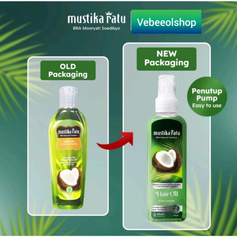 MUSTIKA RATU HAIR OIL CEM CEMAN MINYAK CEM CEMAN 175 ML BESAR