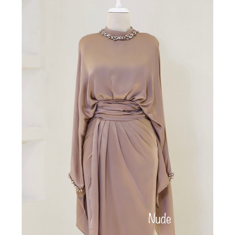 Mina Hijab Set Premium by el zafeera, gaun hijab, gamis pesta, Hijab set Pesta, Hijab set Mewah