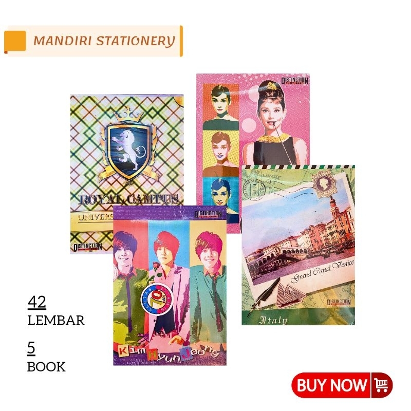 

Buku Tulis Boxy Distinction By My Book | 42 lembar (1 Pak)