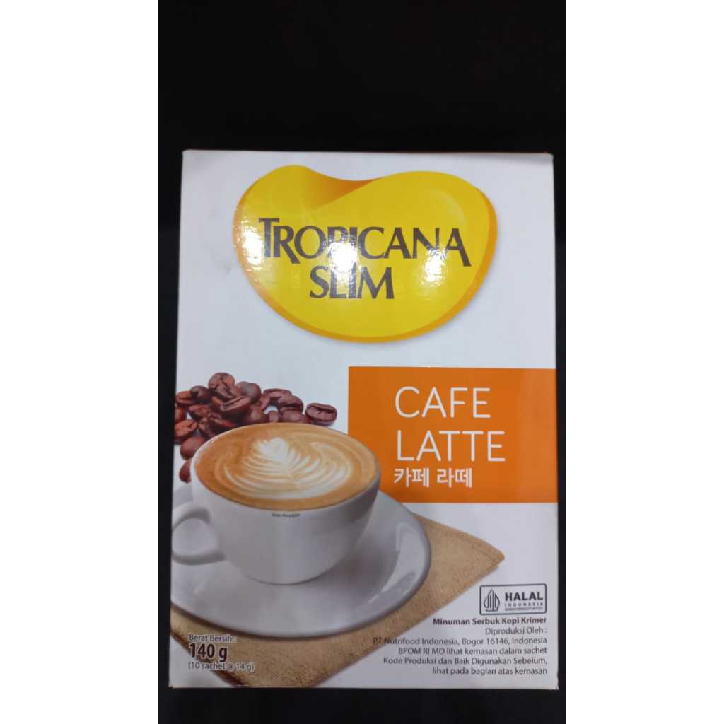 

TROPICANA SLIM CAFFE LATTE ( 10SACHETx14GR ) 140GR