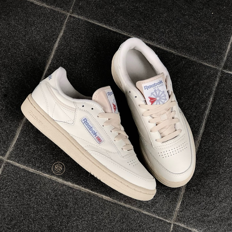 REEBOK CLASSIC CLUB C 85 CHALK WHITE NAVY BLUE GREEN ORIGINAL