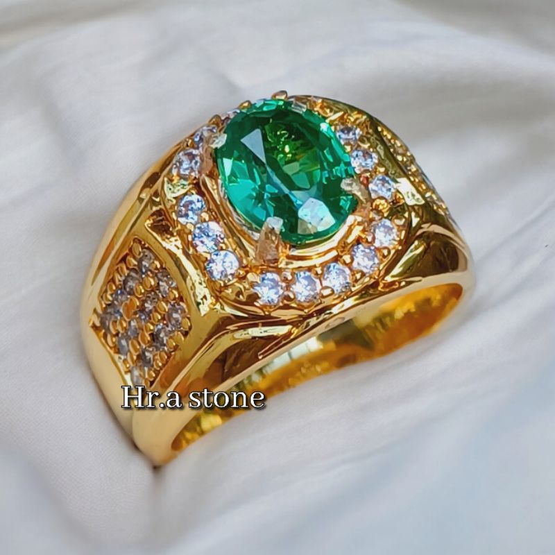 CINCIN BATU GREEN TOPAS MINIMALIS