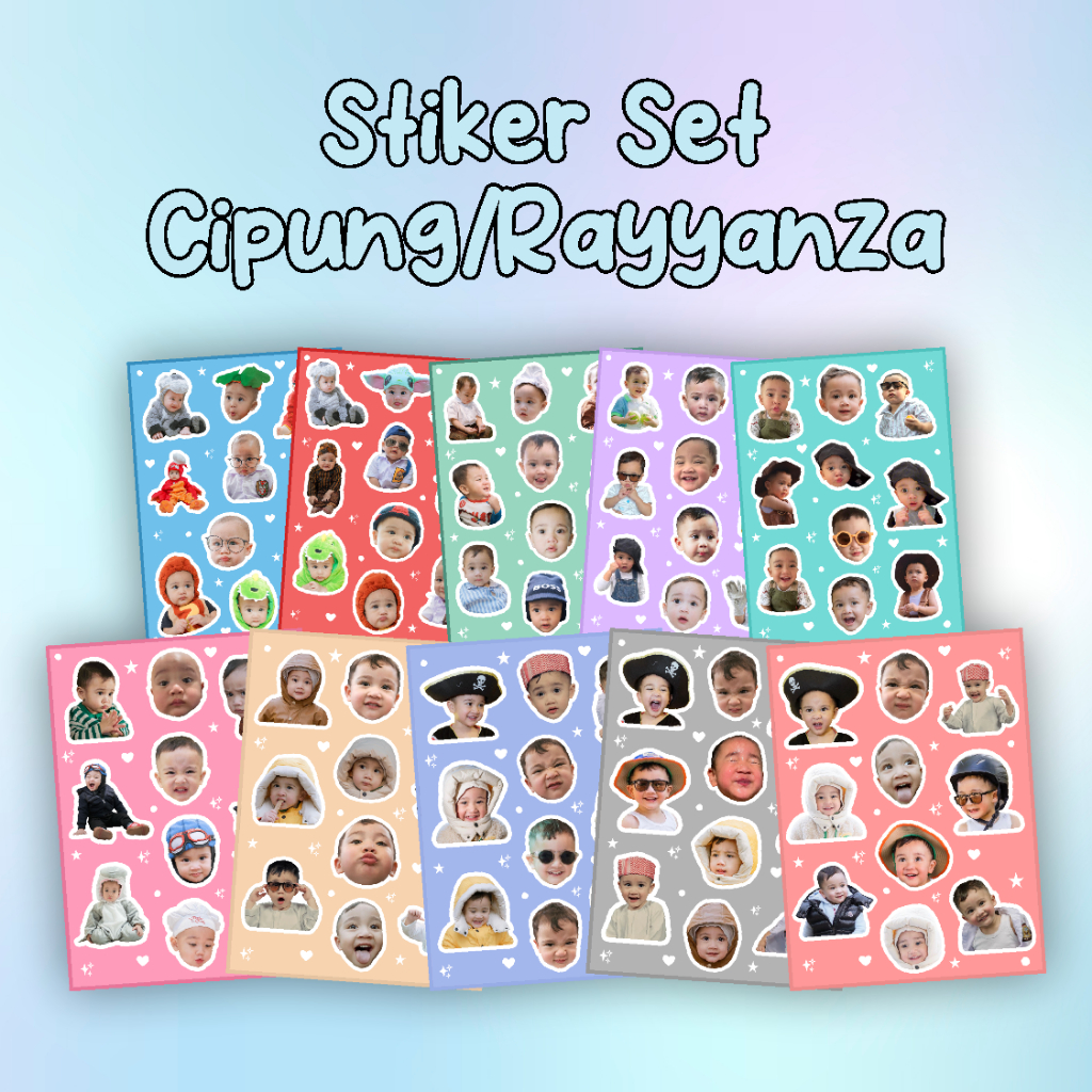 

Sticker/Stiker Set Cipung/Rayyanza Lucu
