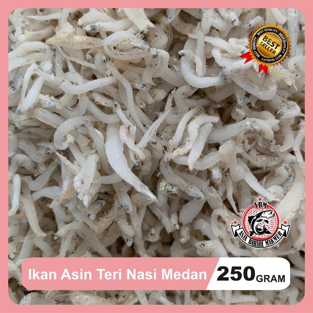 

JKL Ikan Asin Teri Nasi Medan Super Tn Putih Try toge 250 Gram