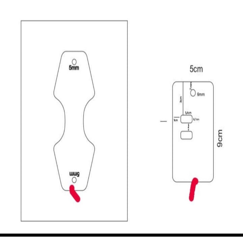 

pisau pond custom 2 item