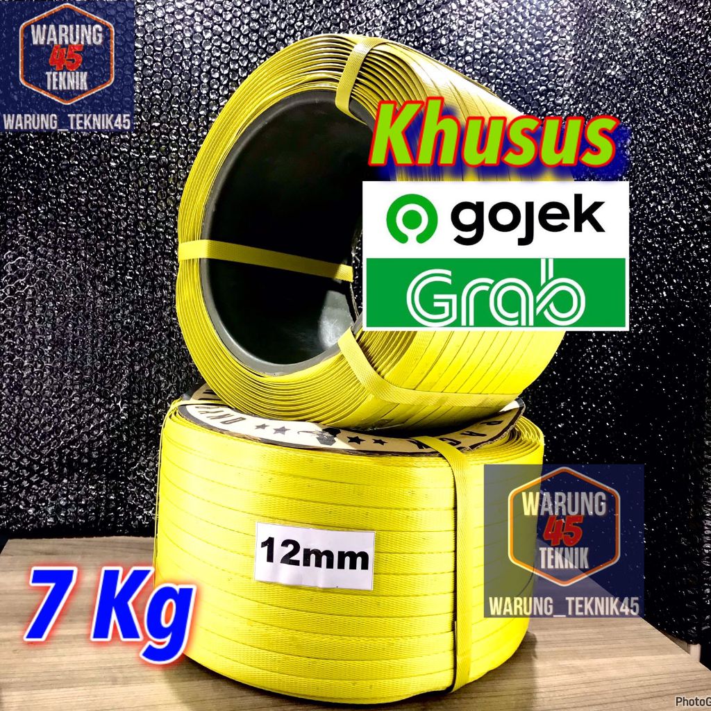 

GOJEK | GRAB | strapping straping band 12 mm berat 7kg tali kuning