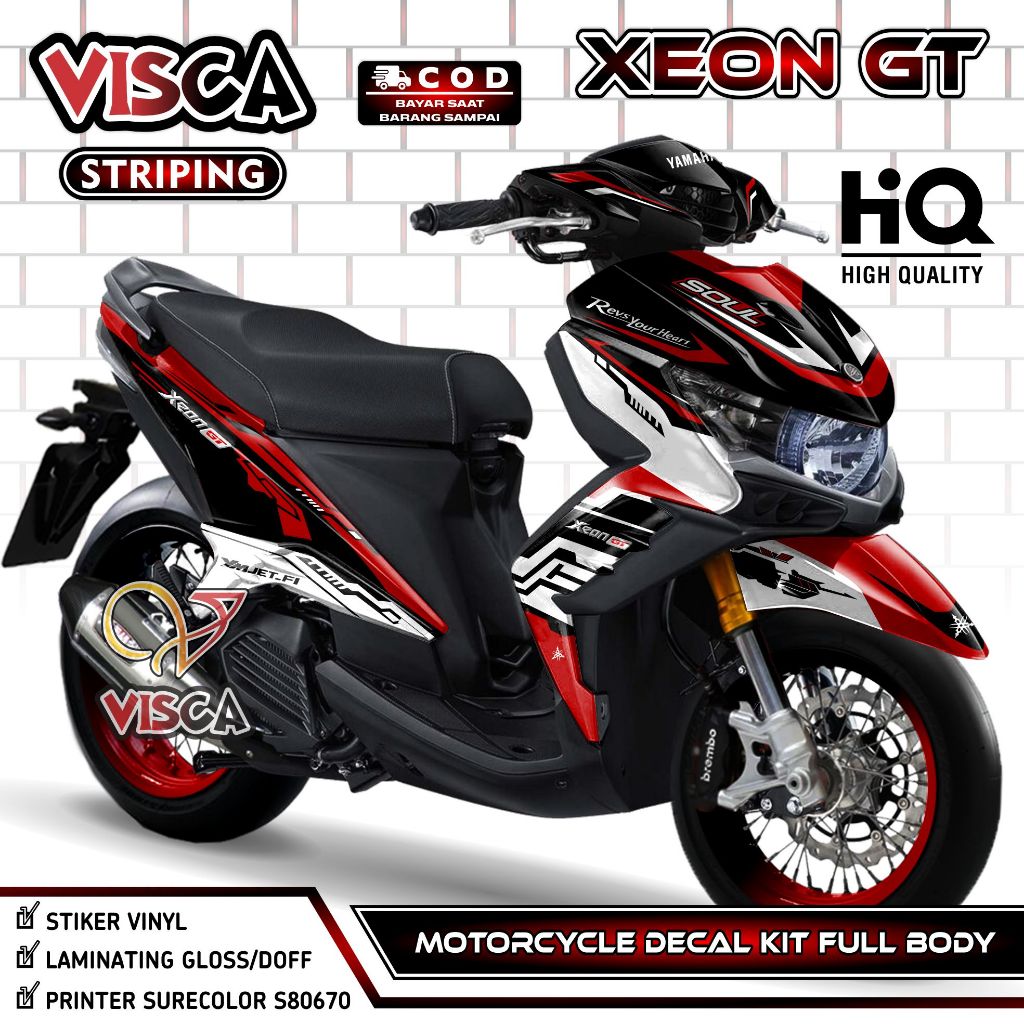 Decal Xeon GT 125 - Stiker Xeon GT 125 - Dekal Xeon GT 125 Full Body - Striping Xeon GT 125 Variasi 