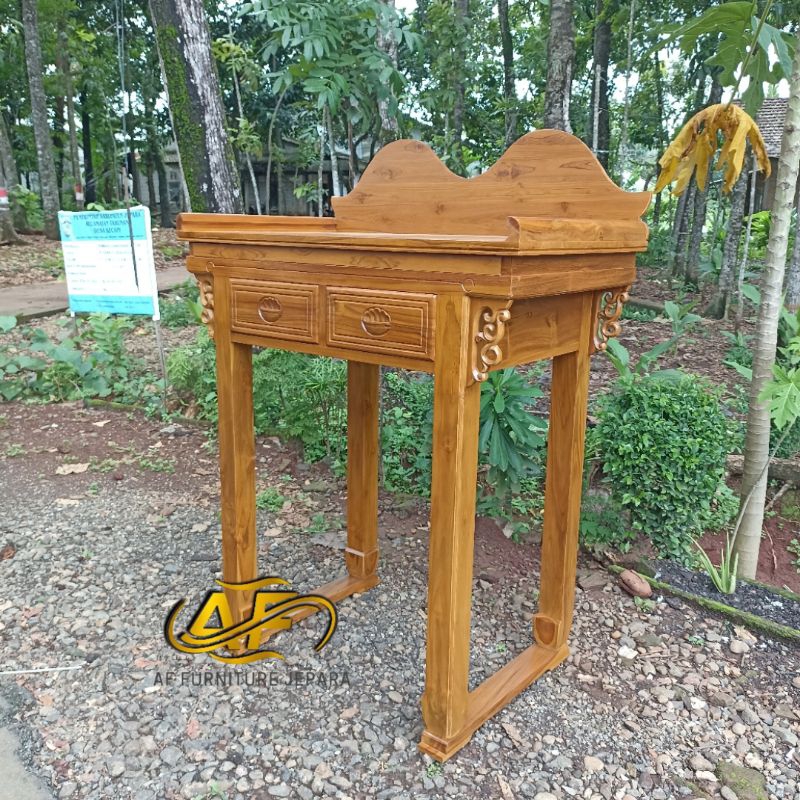 meja altar sembahyang, meja altar kayu jati TPK