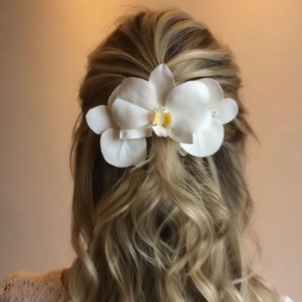 Sanggul Anggrek Wedding Head Piece Bridesmaid Sirkam Bunga Anggrek Mawar Pager Ayu