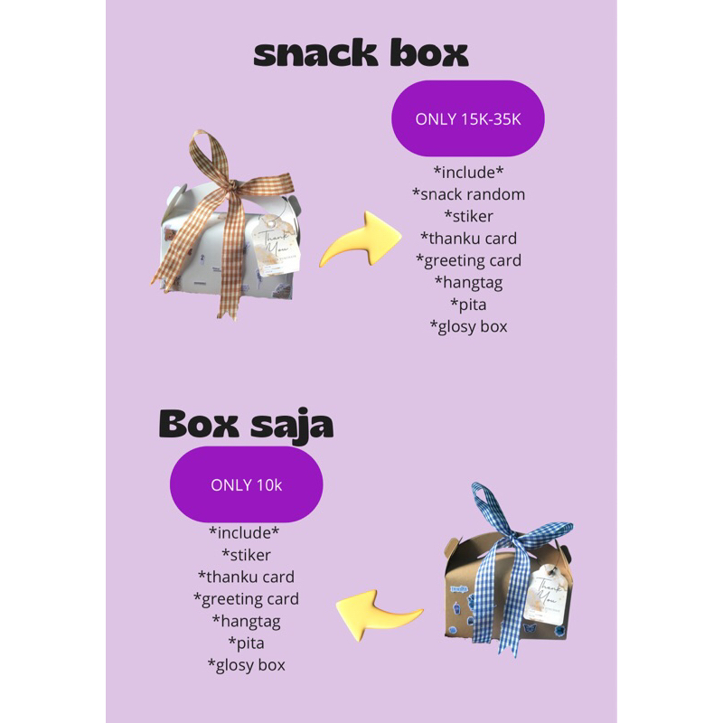 

snack box | box saja | hampers graduation | Birthday party | special days | valentine days | anniversary days |