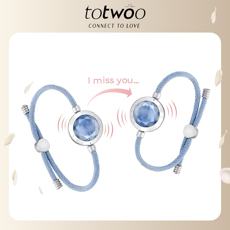 Totwoo Blue Dream - Gelang LDR Couple Bergetar Hadiah Ultah Anniversary Long Distance Kado
