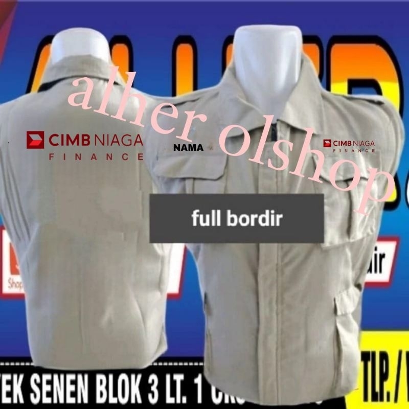 rompi bordir CIMB niaga finance rompi CIMB niaga finance rompi kerja CIMB niaga finance rompi vest C