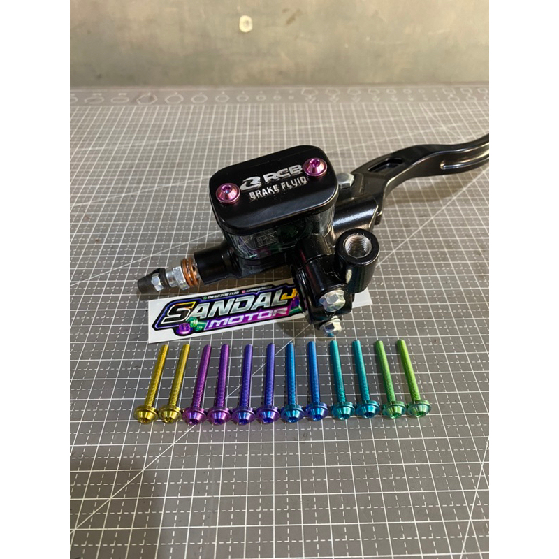 BAUT TITANIUM TUTUP MASTER ATAS RCB KOTAK E3 BAUT TITANIUM BIRU PURPLE HIJAU PINK BAUT TITANIUM TUTU