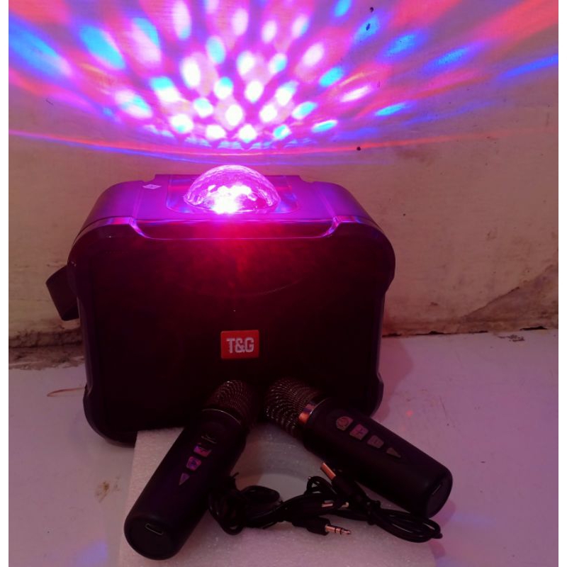 Sepeker musik bass belutut portabel (T&G 543 DK)bonus mikropon aktip