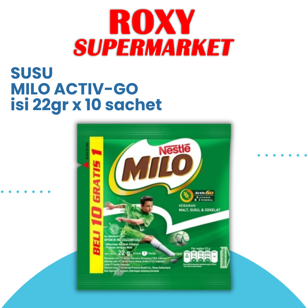 

MILO - Activ Go renteng ukuran 22gr isi 10 sachet